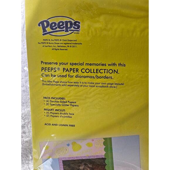 (Lot of 6) New Creative Imaginations Peeps Paper Pack 6 Pages Each 12.5" X 12" - Picture 7 of 12